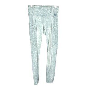 Lululemon Fast and Free High Rise Tight 25 Nulux City Grit White Blue Fog size 4